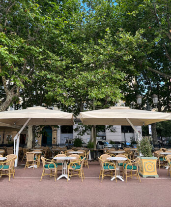 terarsse ombragée du Palais des glaces - restaurant à bastia